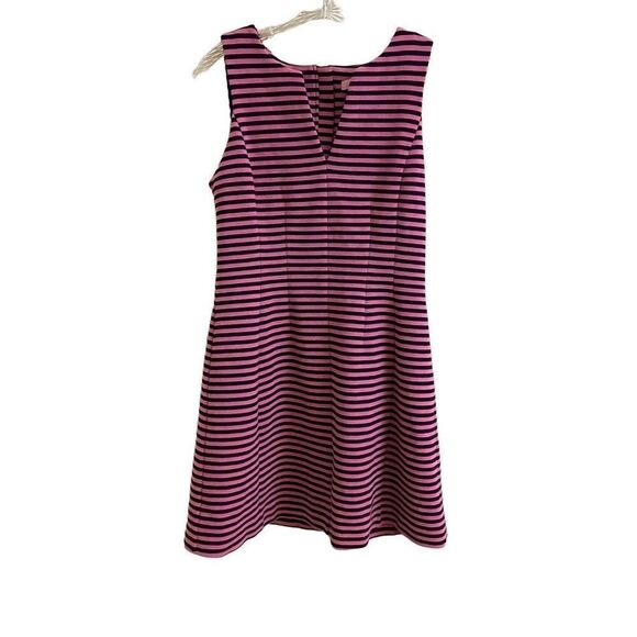 Lilly Pulitzer Brielle Fit & Flare Dress Pink and Navy Blue Stripes Medium - Picture 1 of 6